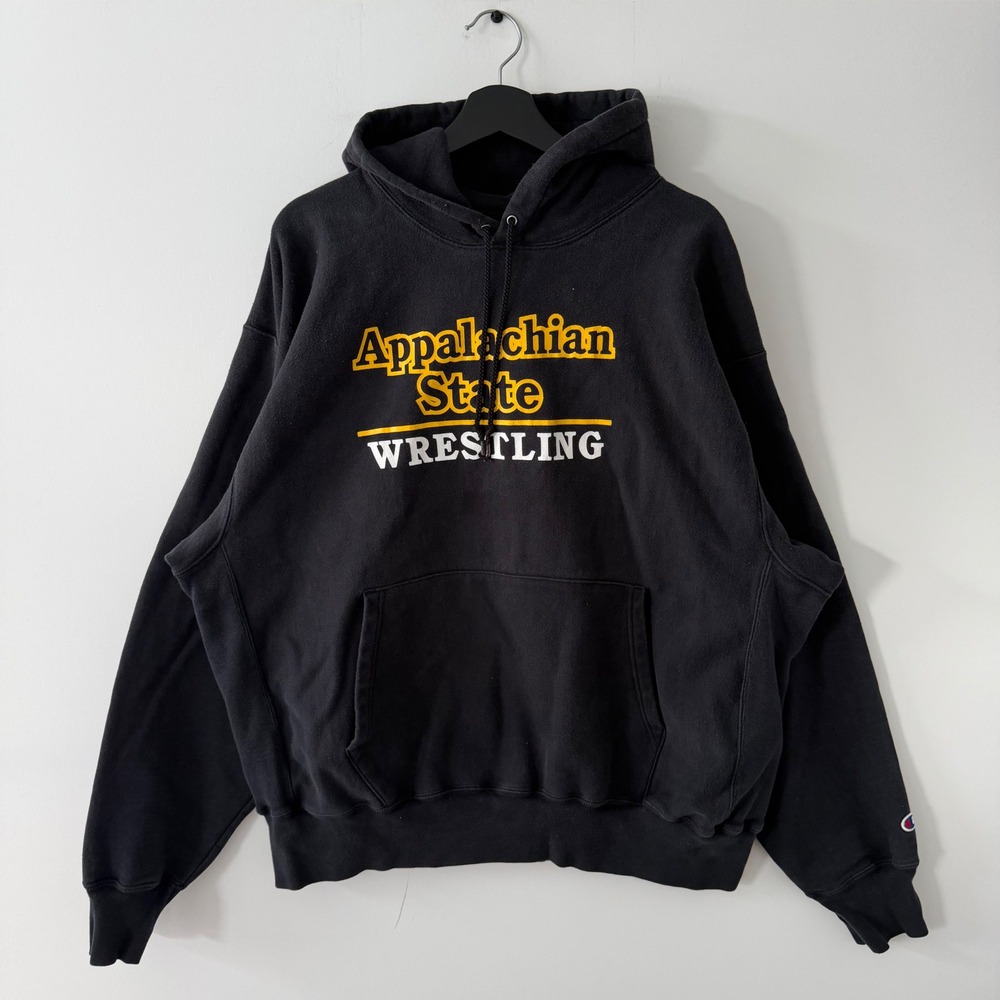 Champion Appalachian State Wrestling Reverse Weave Hoodie Black XL Mens